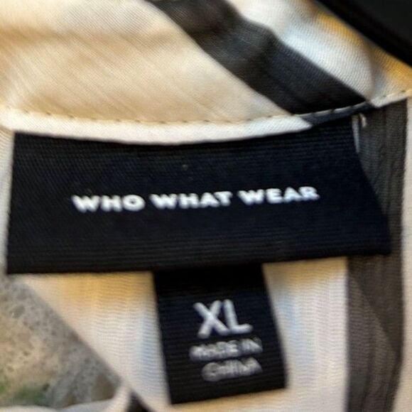 Who What Wear Ruffled Sleeve Sheer Tank Blouse - Size XL - Picture 3 of 4